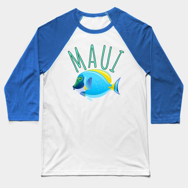 Maui Hawaii Baseball T-Shirt by Coreoceanart